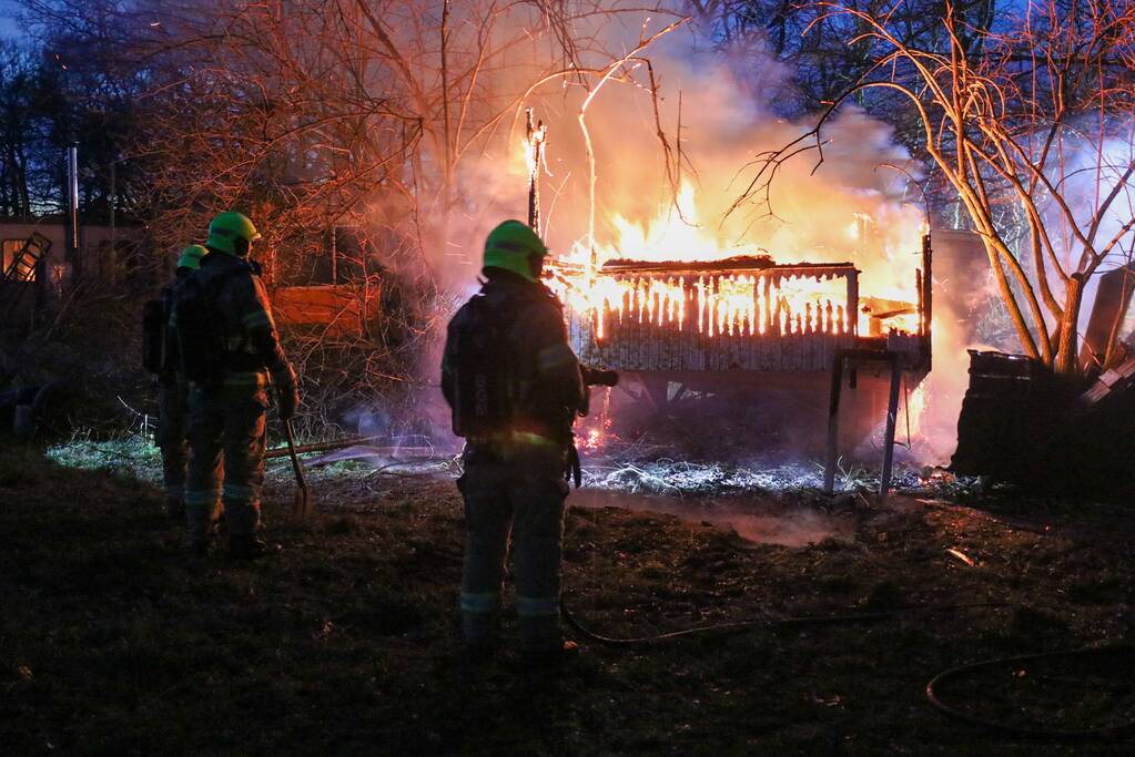 Chalet brandt volledig uit