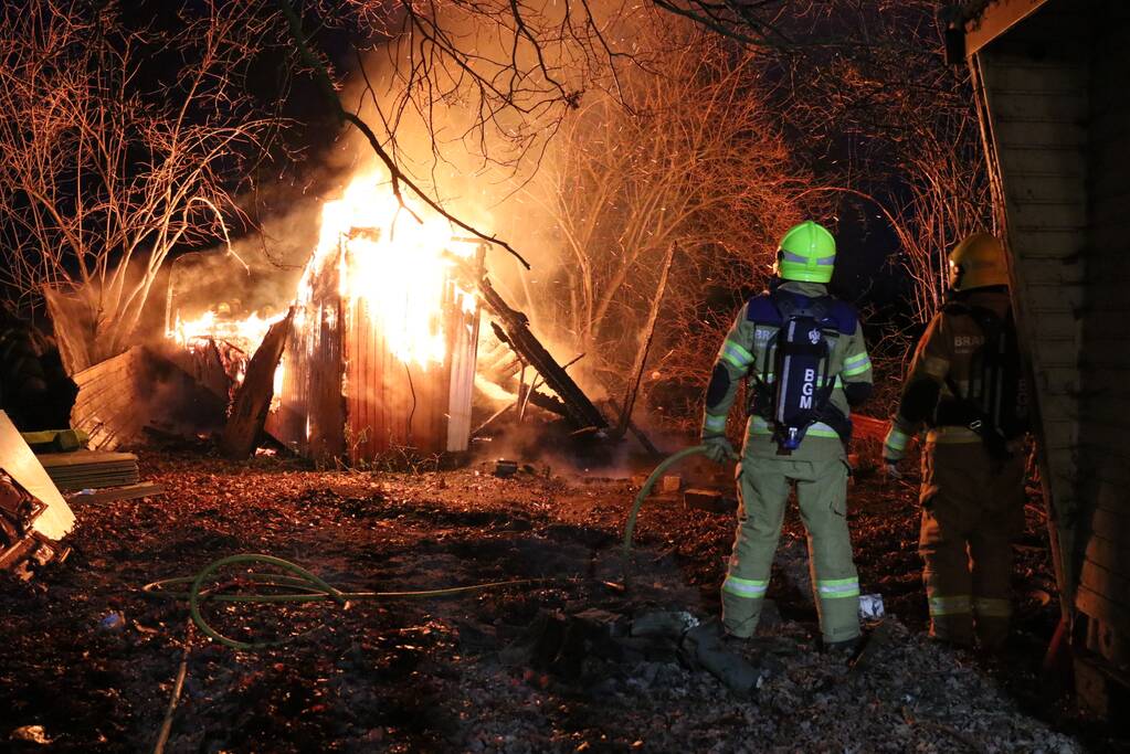 Chalet brandt volledig uit