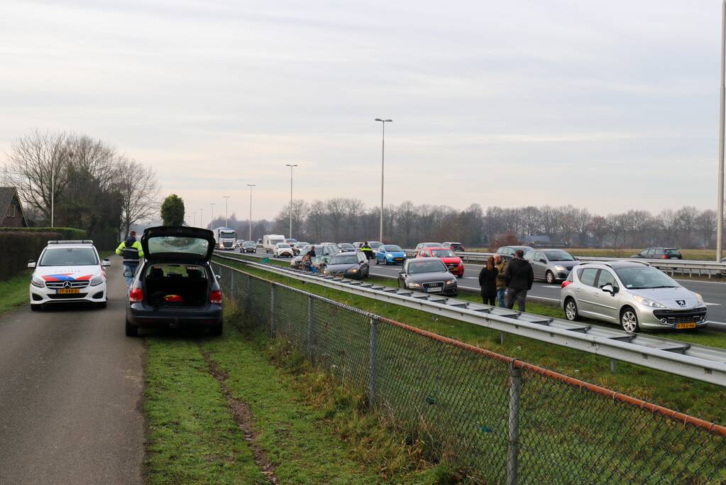 Lichtgewonde bij kop-staart aanrijding