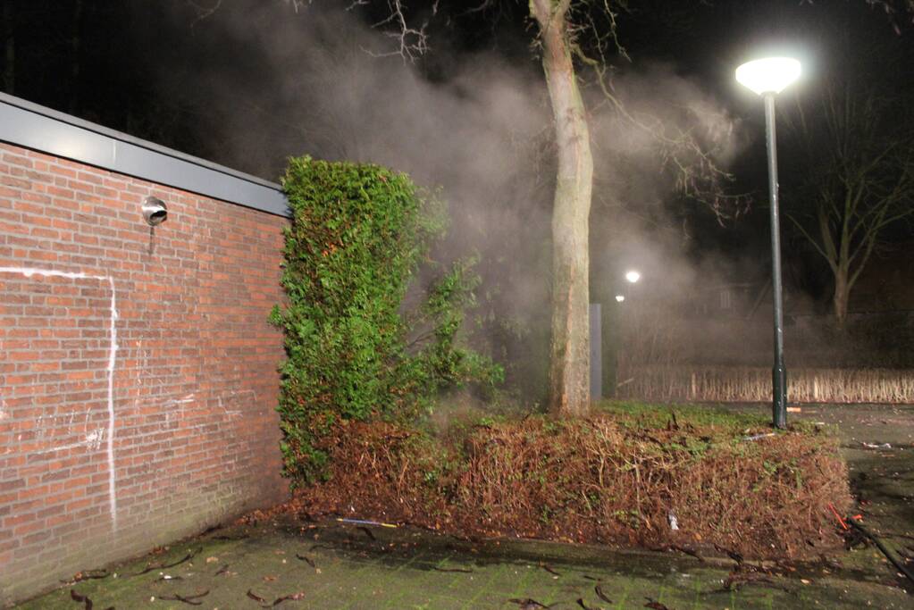 Heg vat vlam door vuurwerk