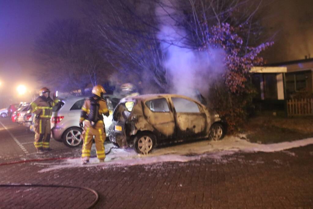 Auto brand volledig uit
