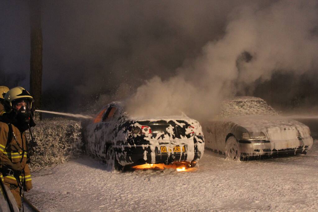 Auto brandt volledig uit