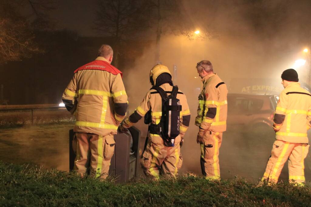 Brand ontstaan in ondergrondse container