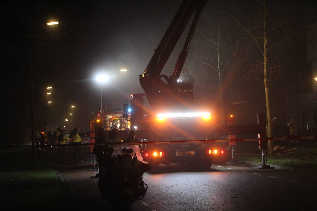 Flinke rookontwikkeling bij brand in woning