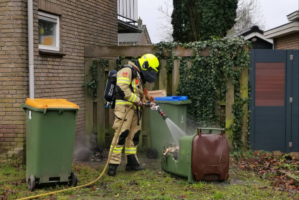 Kliko tegen woning in brand