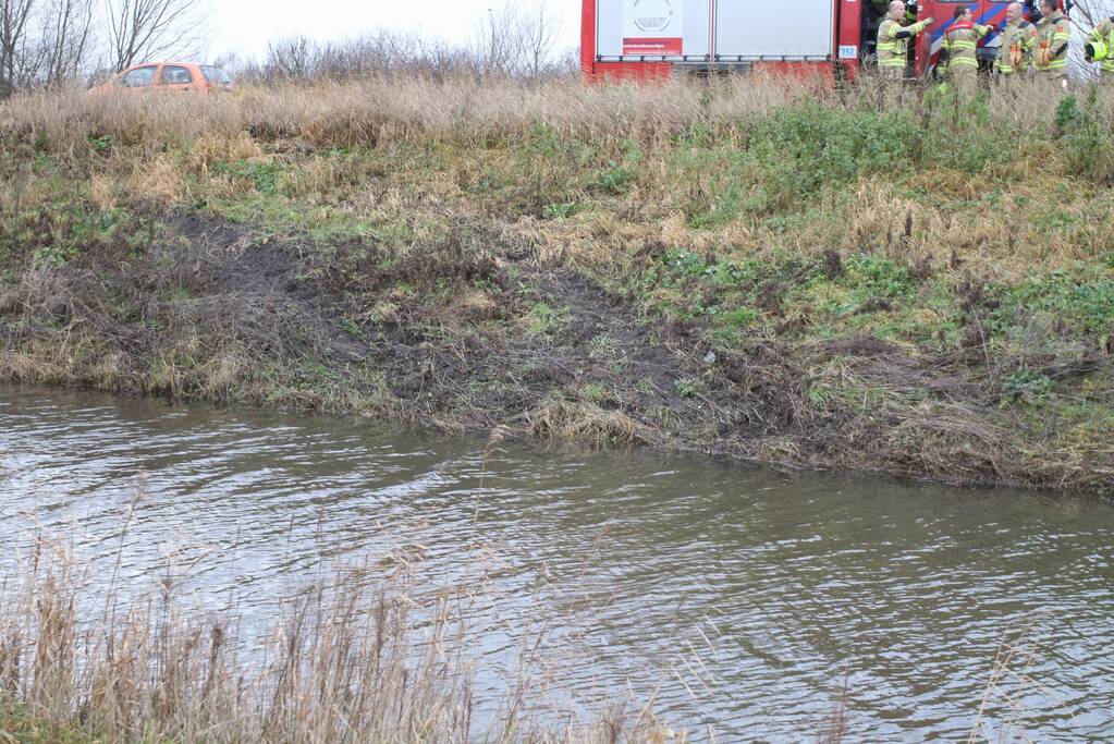 Opnieuw auto in de sloot op afrit