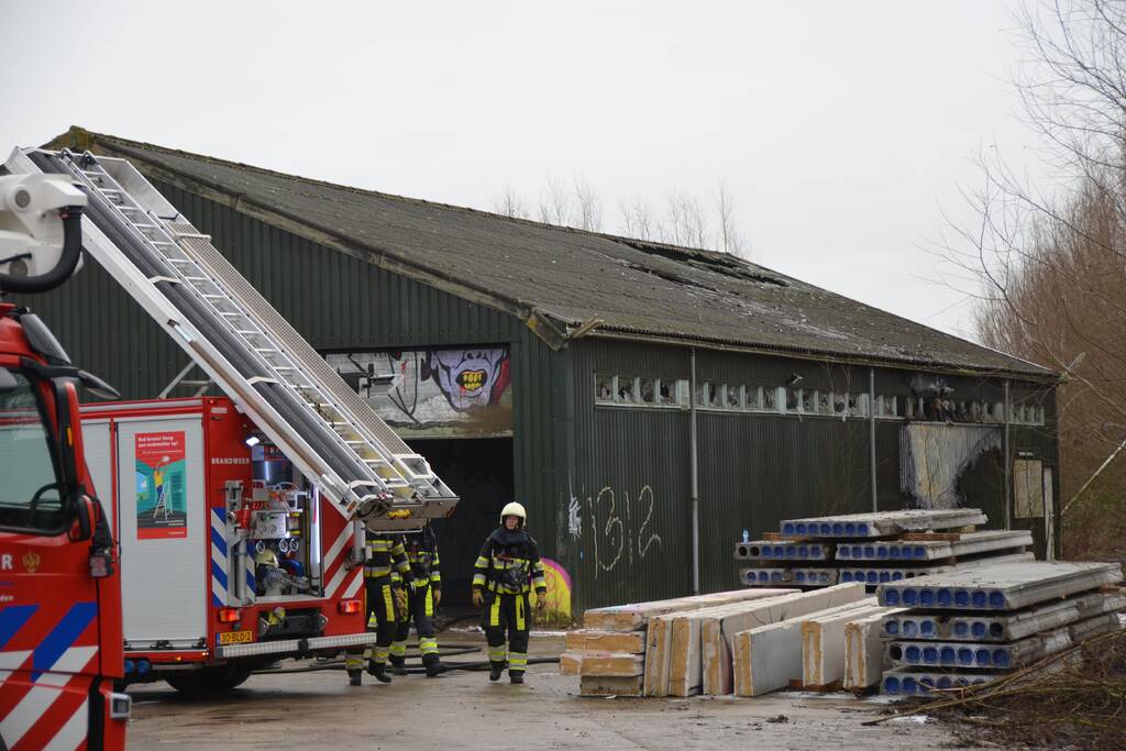 Opnieuw brand in leegstaande loods