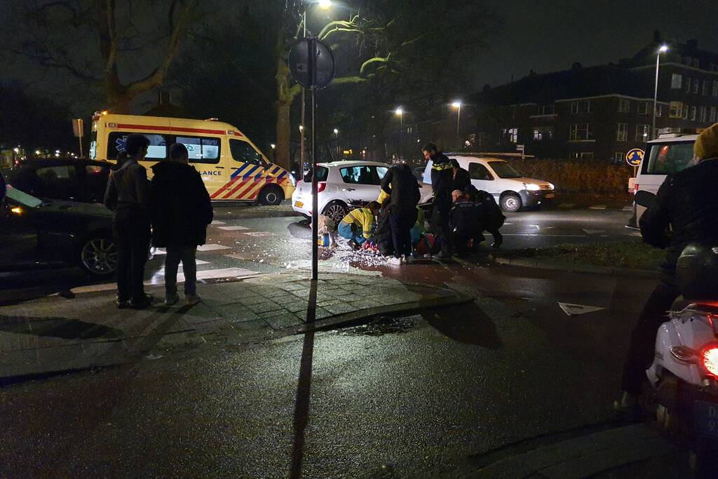 Scooterrijder gewond na aanrijding