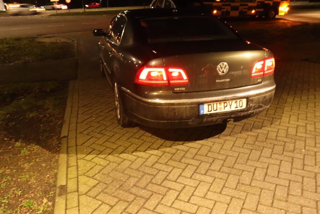 Schade na ongeval op rotonde