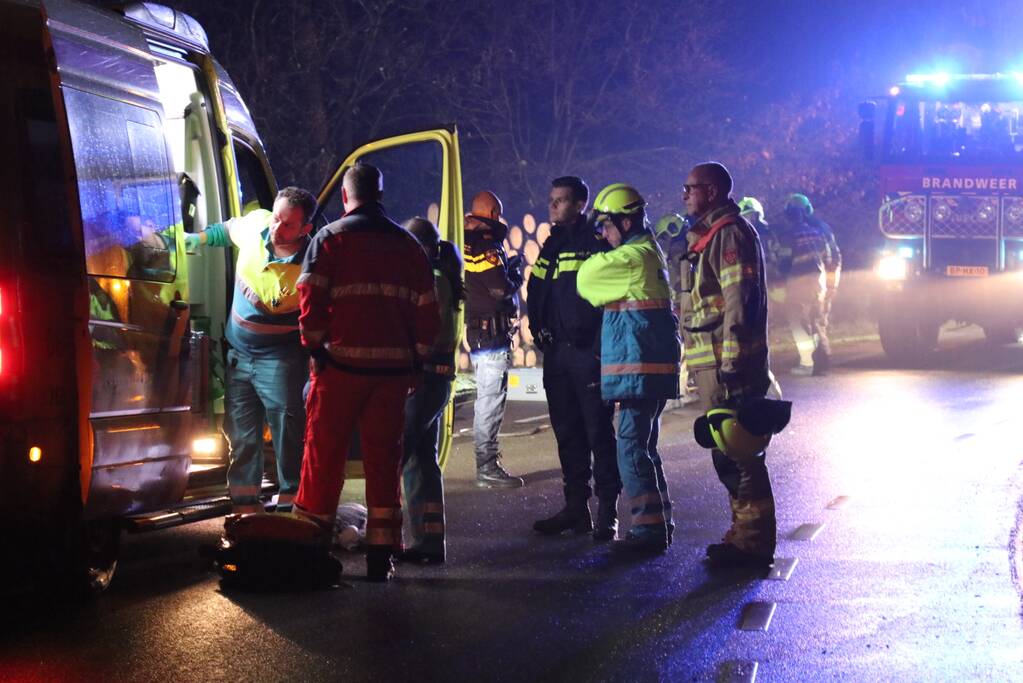 Auto over de kop geslagen