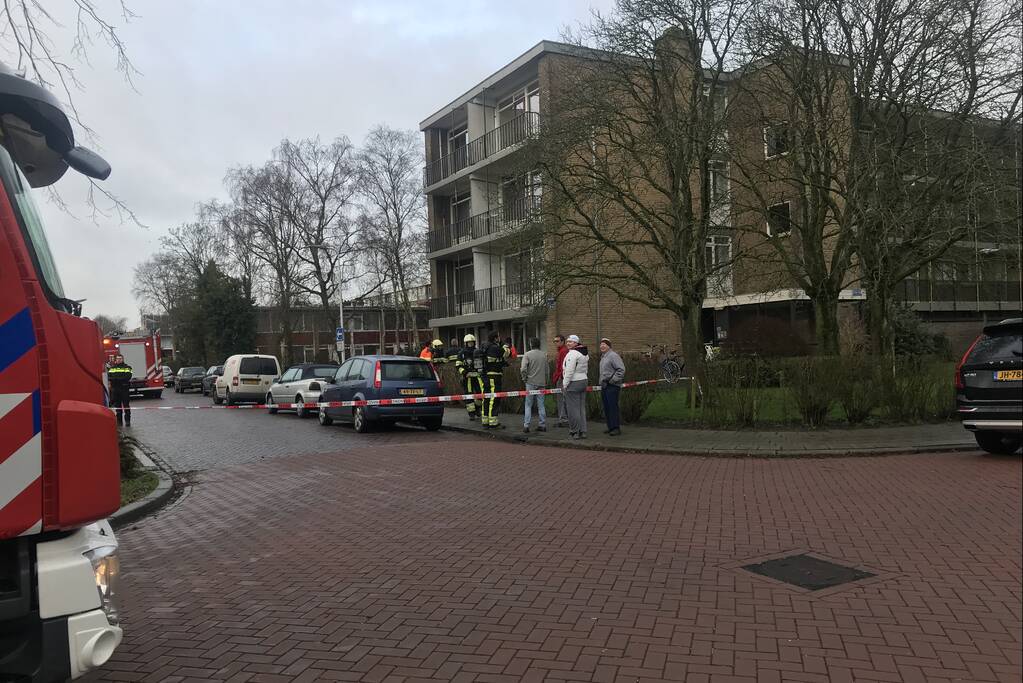 Gaslek bij flatgebouw