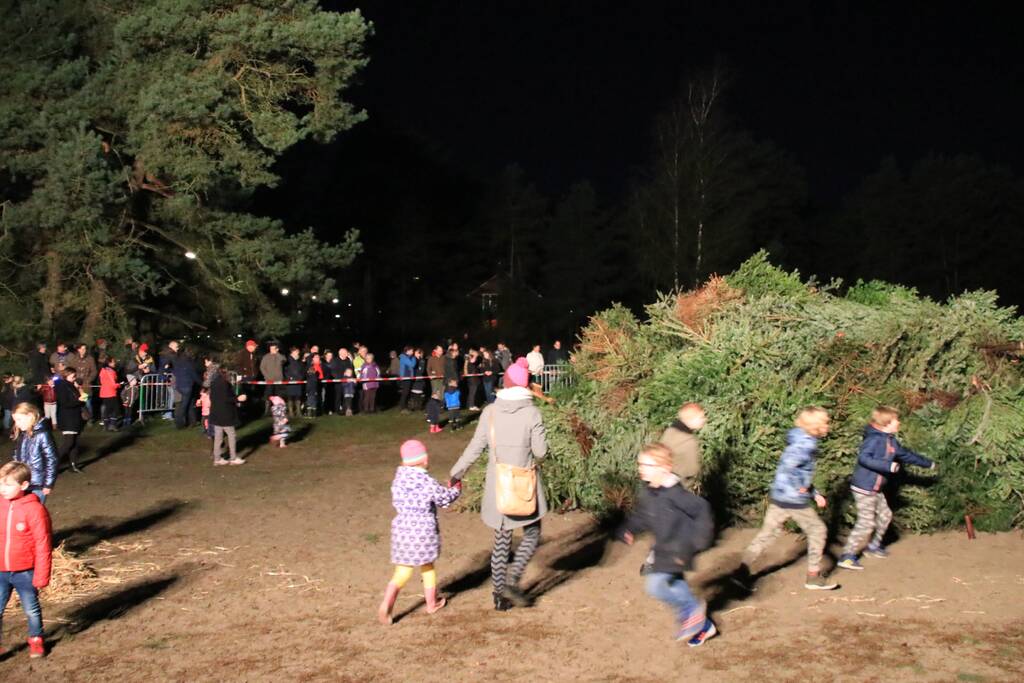 Jaarlijkse kerstboomverbranding druk bezocht