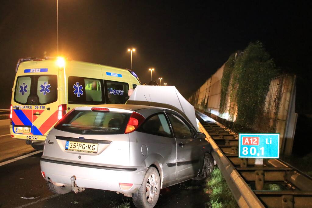 Beschonken bestuurder aangehouden na eenzijdige aanrijding op snelweg