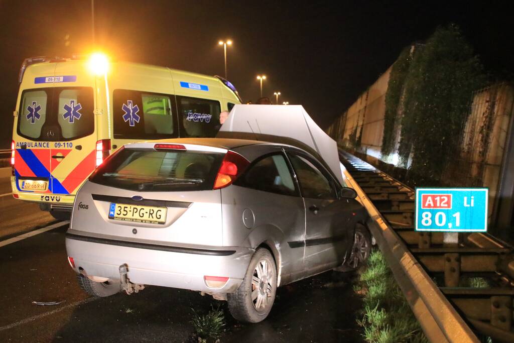 Beschonken bestuurder aangehouden na eenzijdige aanrijding op snelweg