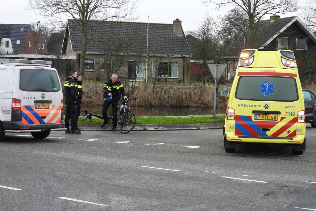 Fietser gewond na aanrijding met auto