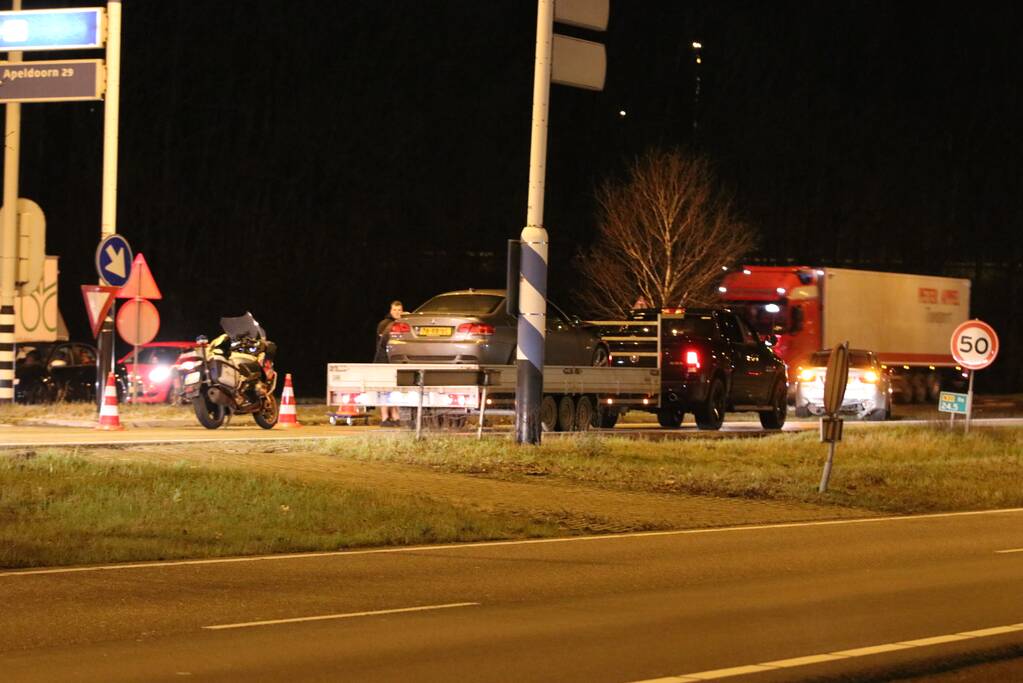 Flinke schade na kop-staart aanrijding