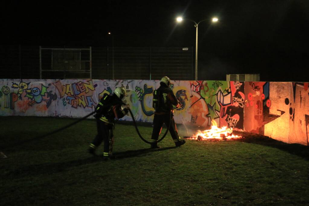 Klein brandje op skatepark snel geblust
