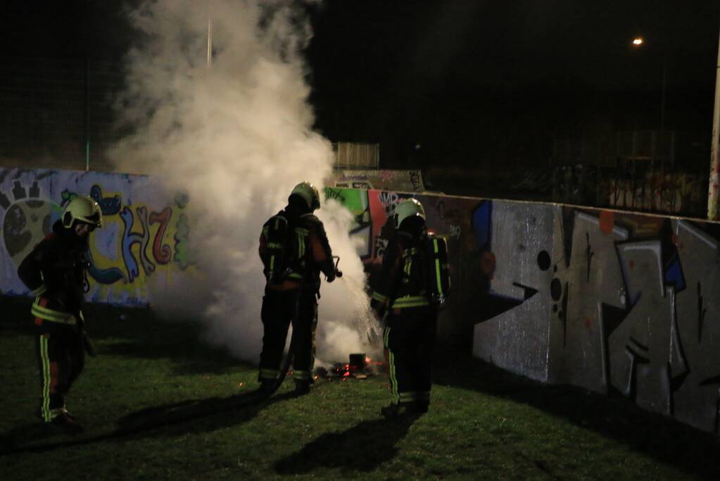 Klein brandje op skatepark snel geblust