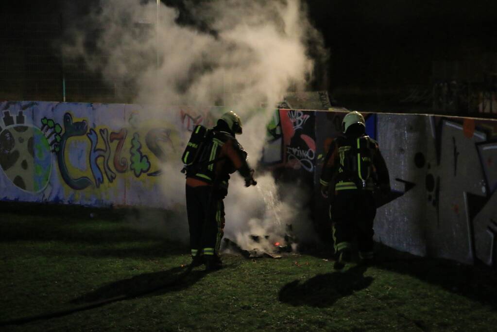 Klein brandje op skatepark snel geblust