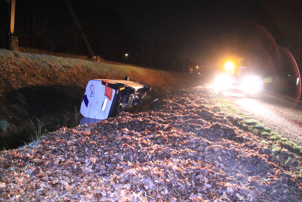 Beschonken bestuurder belandt in sloot en raakt rijbewijs kwijt