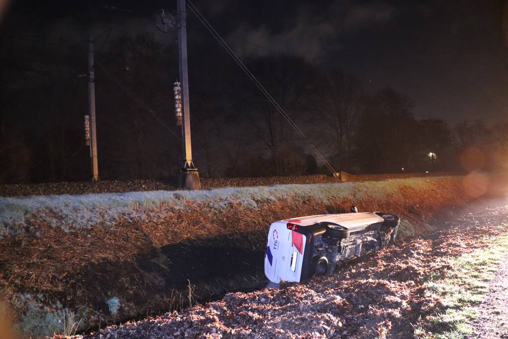 Beschonken bestuurder belandt in sloot en raakt rijbewijs kwijt