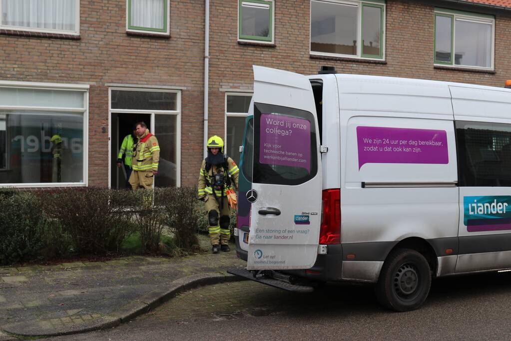 Gasleiding geraakt bij werkzaamheden in woning