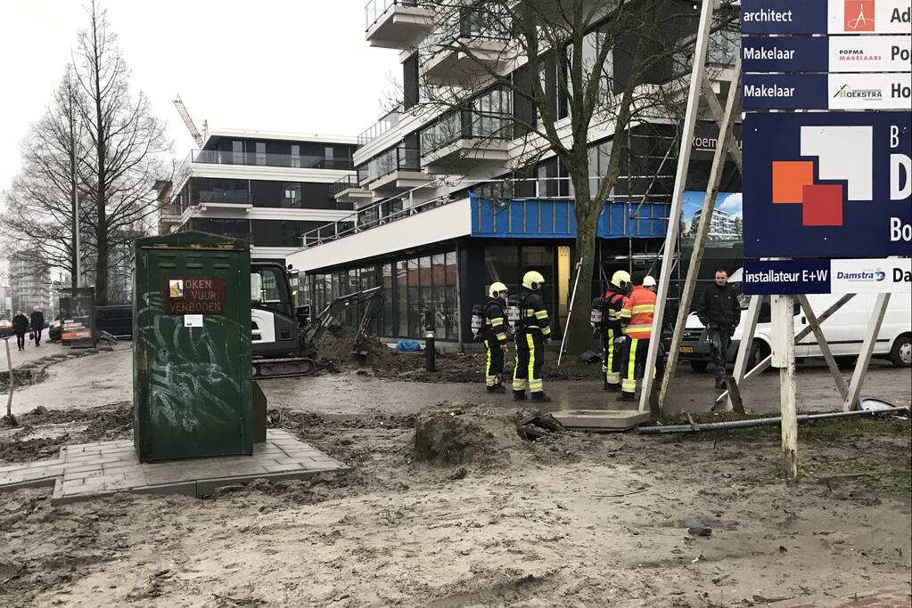Gasleiding geraakt tijdens graafwerkzaamheden