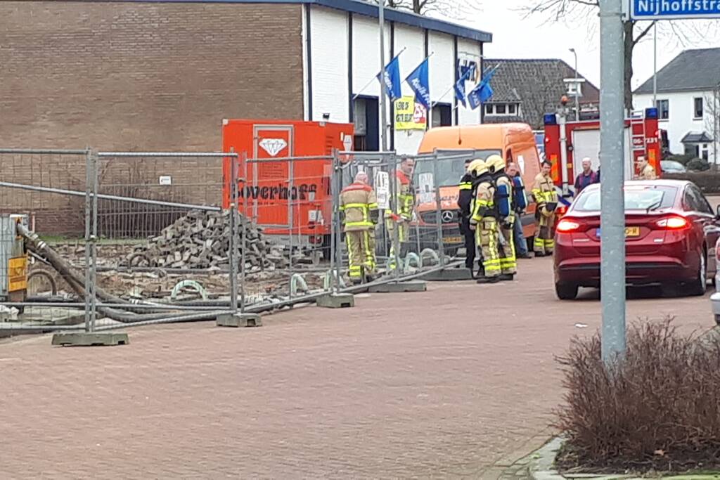 Gasleiding geraakt bij sloopwerkzaamheden