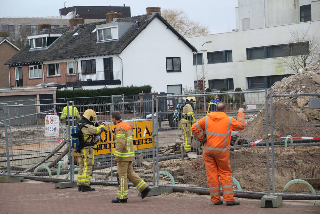 Gasleiding geraakt bij sloopwerkzaamheden