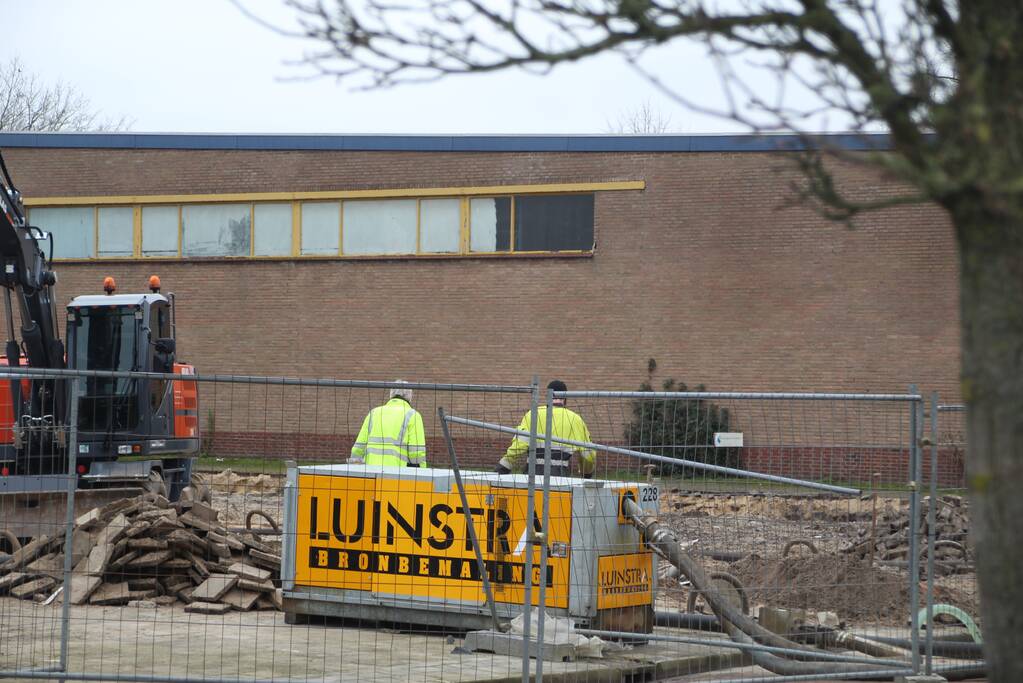 Gasleiding geraakt bij sloopwerkzaamheden