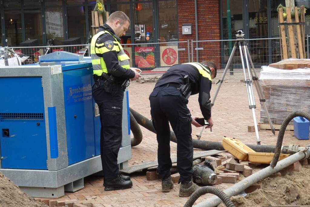 Object aangetroffen bij graafwerkzaamheden