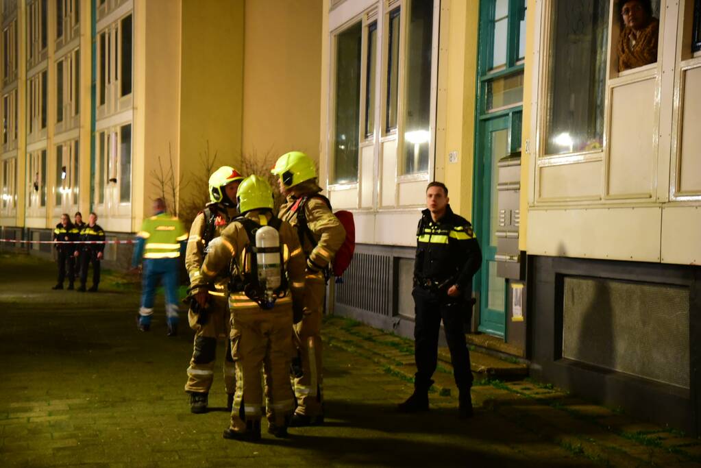 Meerdere gewonden bij brand in portiekflat