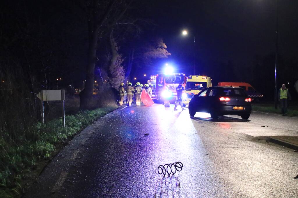 Auto crasht na achtervolging