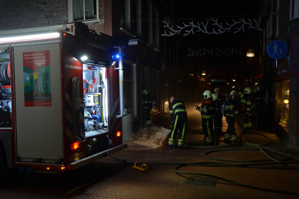 Brand achter de voordeur van Pizzeria Rigoletto