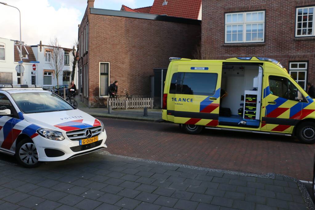 Persoon in scootmobiel ten val