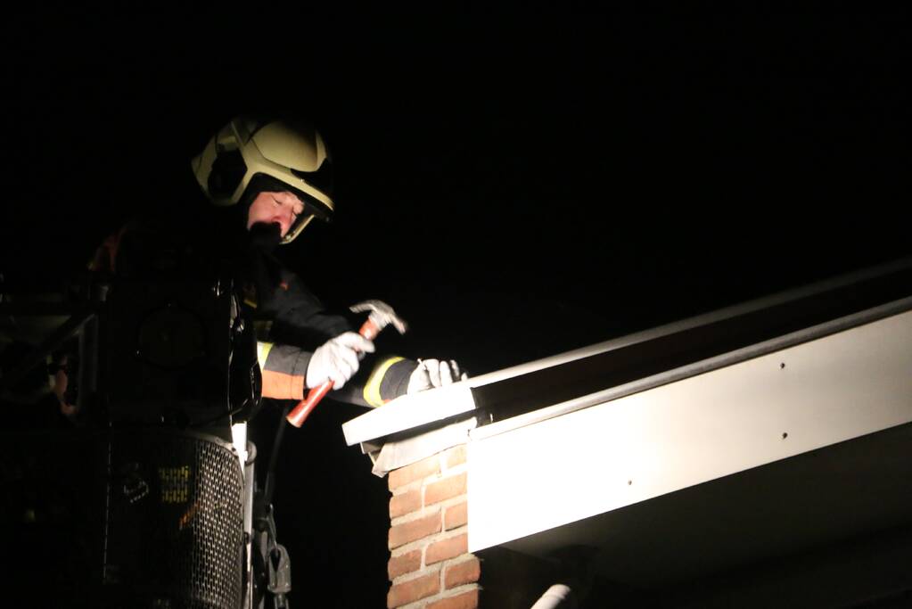 Dakrand los door harde wind