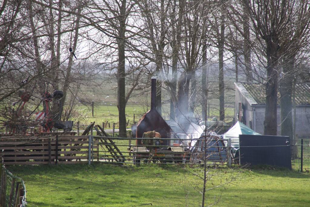 Grote inzet voor brand op vaartuig