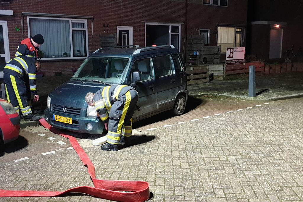 Olie in riool door kapotte auto