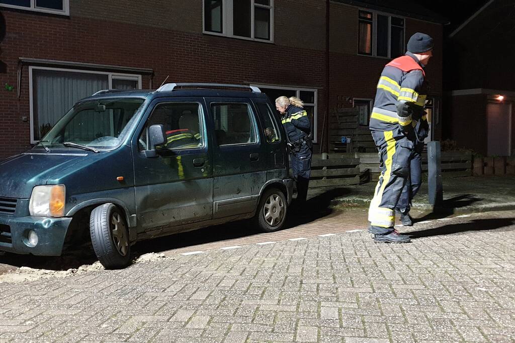 Olie in riool door kapotte auto