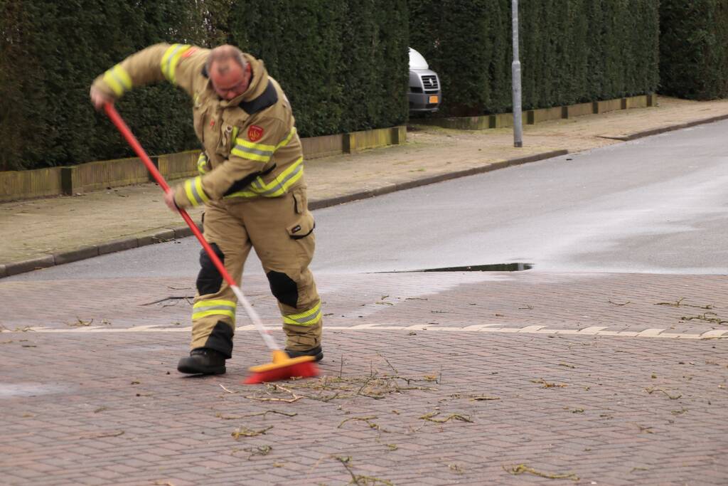 Gevaarlijk hangende tak verwijderd