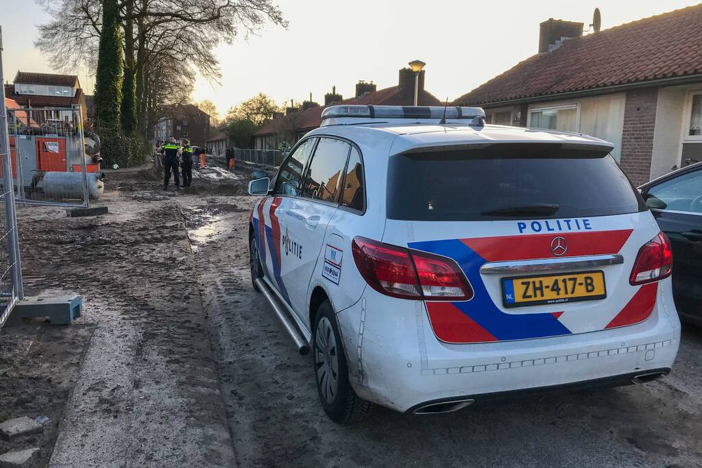 Gasleiding geraakt bij graafwerkzaamheden