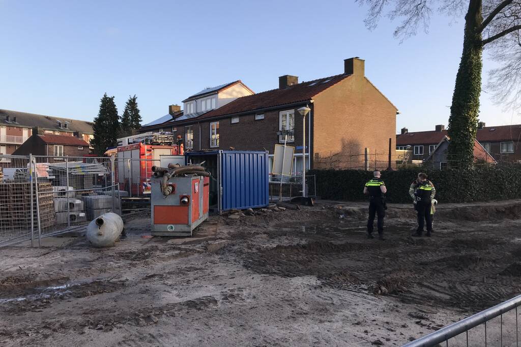 Gasleiding geraakt bij graafwerkzaamheden