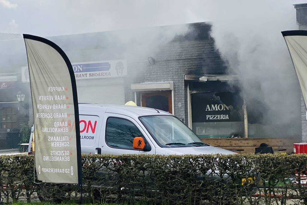 Uitslaande brand in Egyptisch shoarma-restaurant Amon
