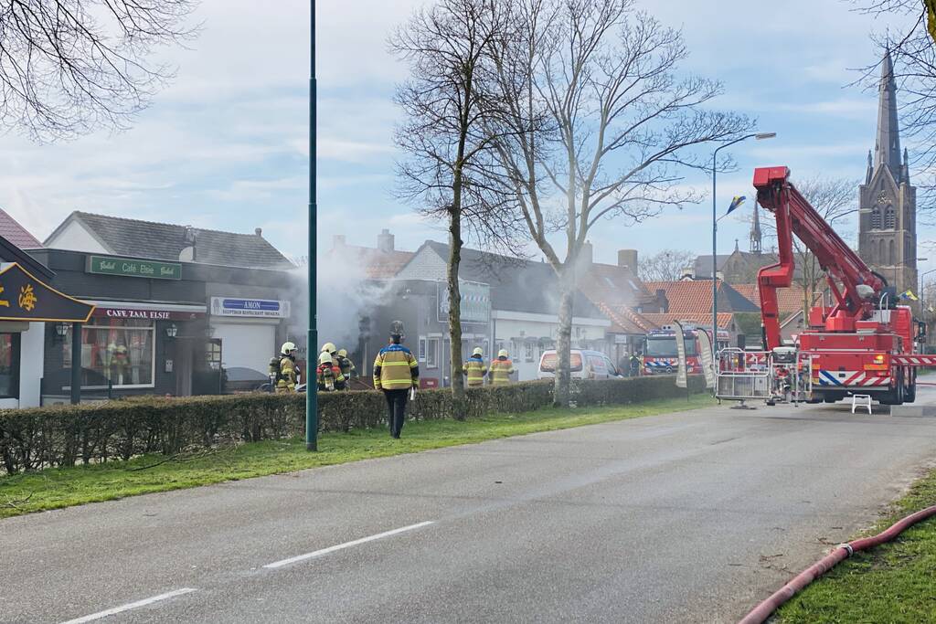 Uitslaande brand in Egyptisch shoarma-restaurant Amon