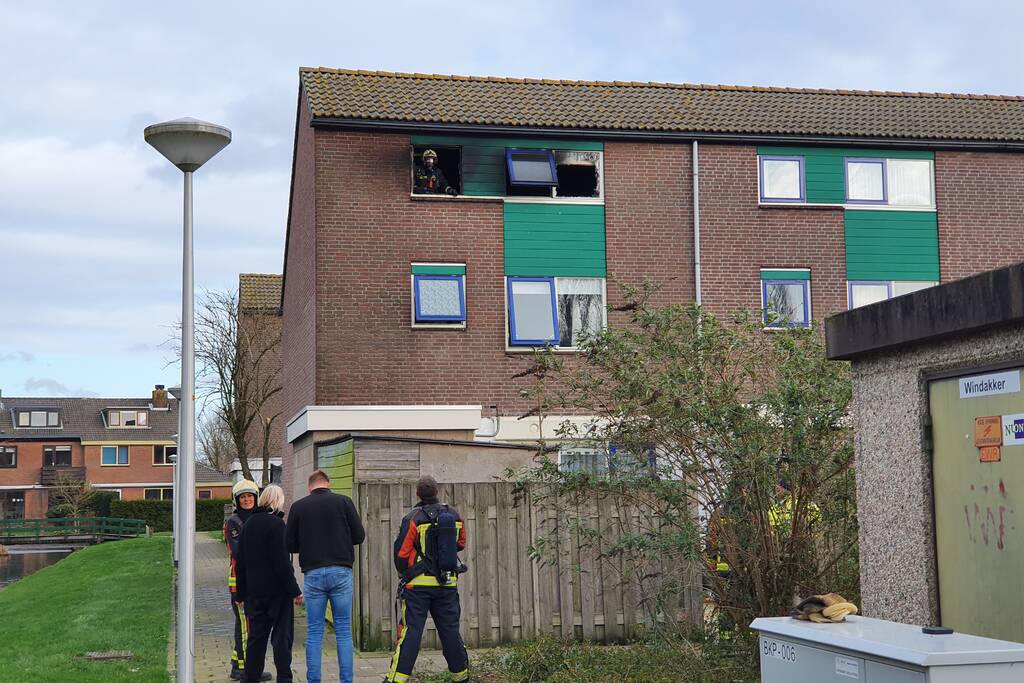 Veel schade aan woning na brand