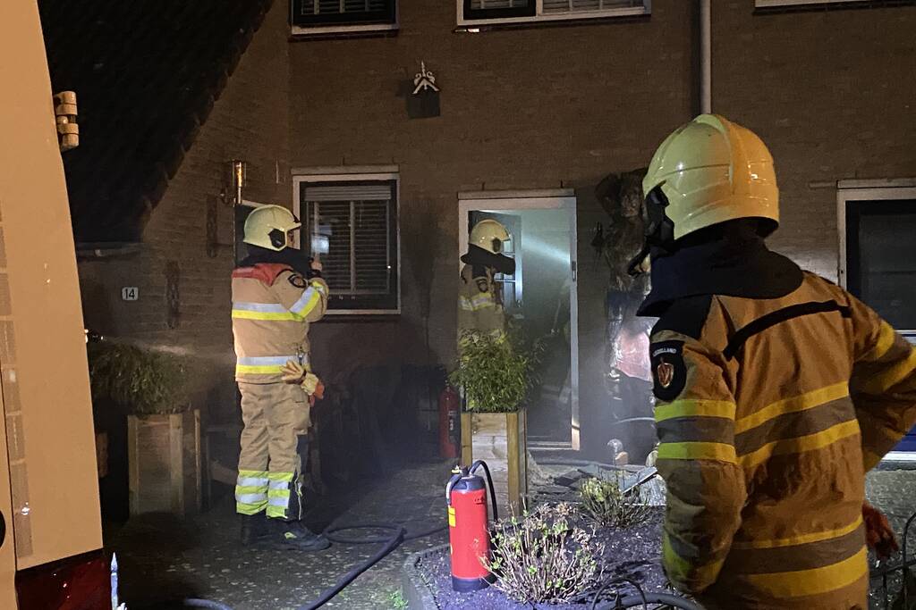 Woning vol rook na brand door kortsluiting