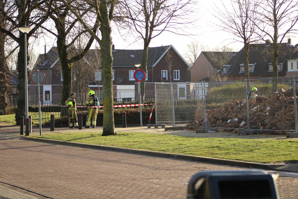 Gasleiding geraakt bij sloopwerkzaamheden