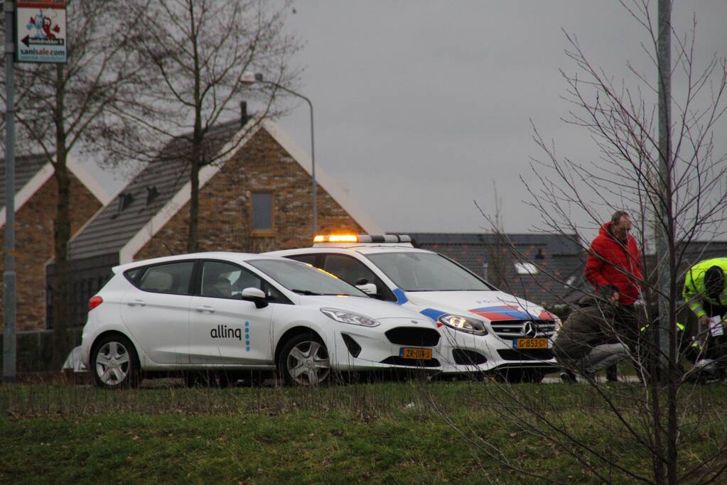 Motorrijder gewond bij ongeval op rotonde