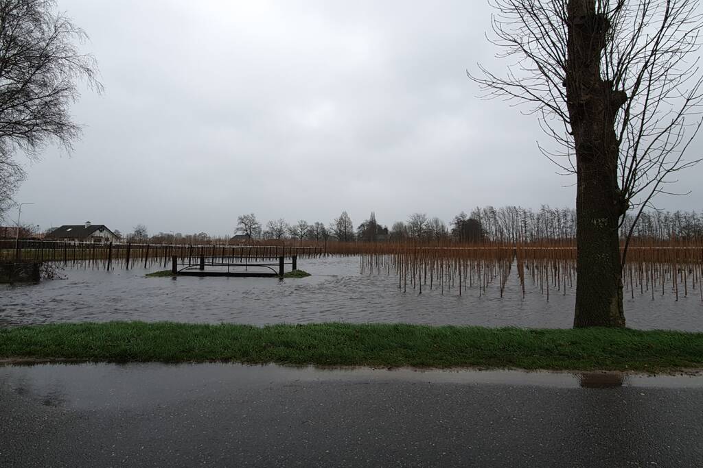 Weiland en fietspad volgelopen na fikse regenbui