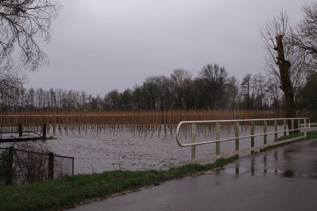 Weiland en fietspad volgelopen na fikse regenbui
